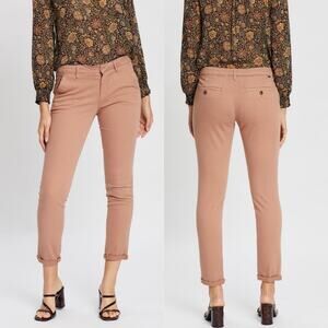 New Anthropologie Reiko Sandy 2 Basic Chino Pants Nude Rose 27 Pink